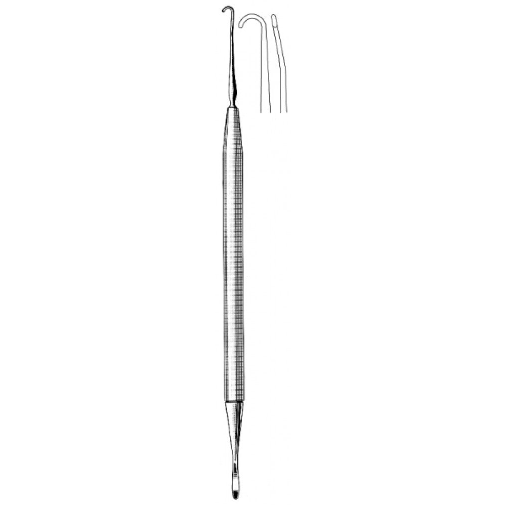 Scoville Curved hook and dissector d/e 30cm – Surgix Instruments, SKU 30.0212.30