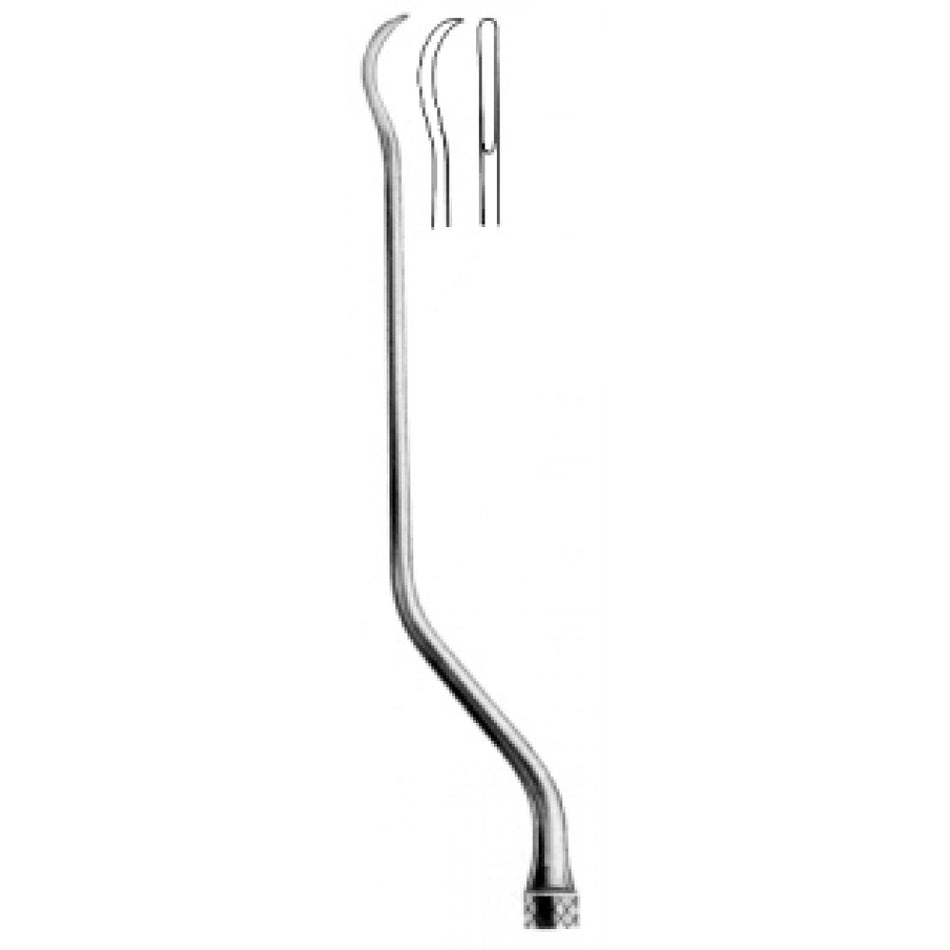 Yasargil Raspatory 2.0mm, Curved down 19cm – Surgix Instruments, SKU 30.0420.03