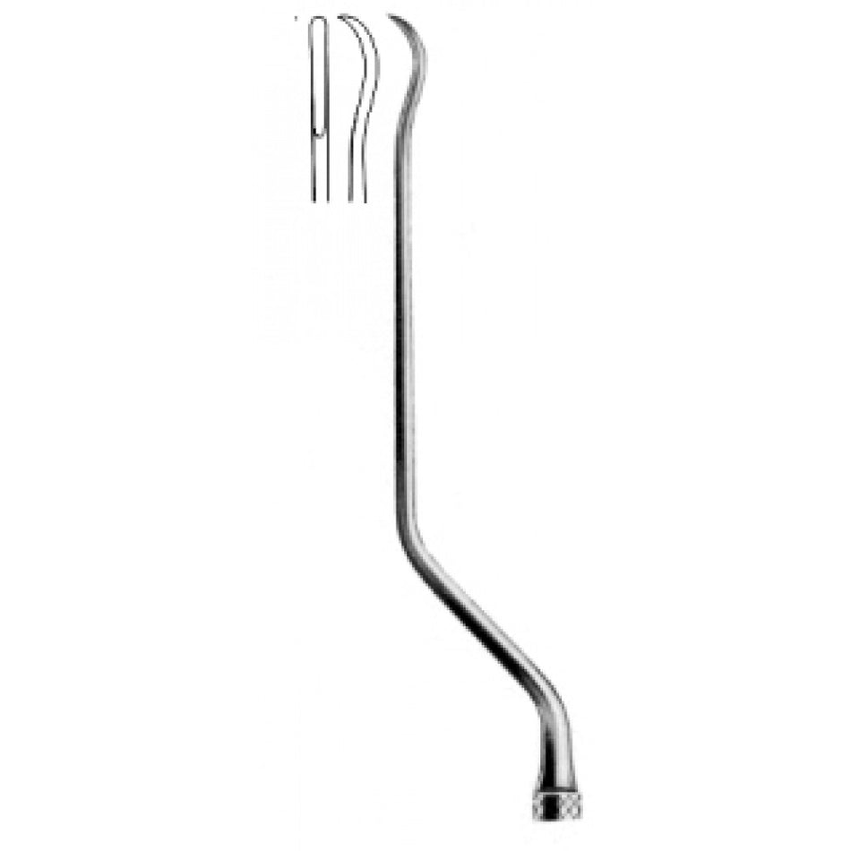 Yasargil Raspatory Curved up 2.0mm, 19cm – Surgix Instruments, SKU 30.0420.04