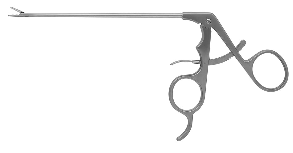 Grasping Forceps, 5 1/4" Shaft, Straight, 3.4mm Diameter, 3.4mm Alligator Jaw, Ratchet