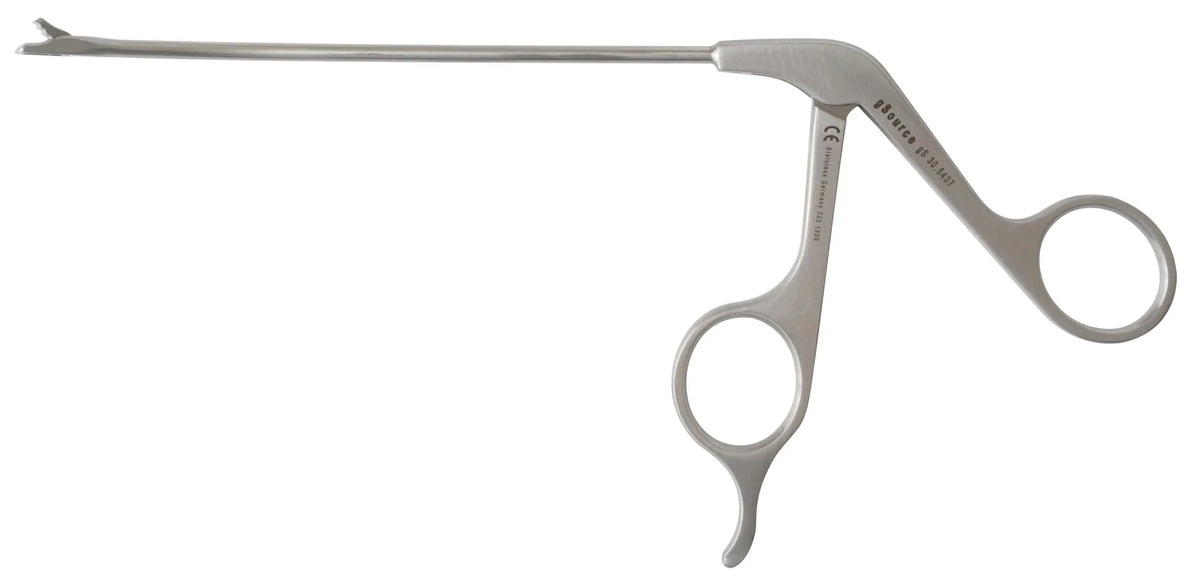 Arthroscopy Punch 5 1/4" Shaft, 30° Curved Left, 3.5mm Diameter, Wide Jaw Medium, 3.5mm Bite