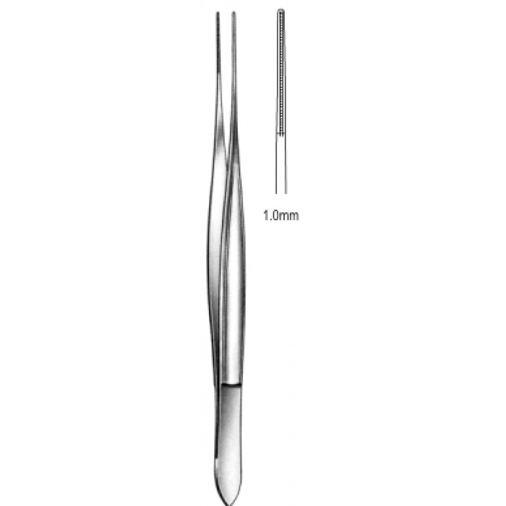 DeBakey Cushing Tissue Forceps Atraumatic 1mm, 18cm – Surgix Instruments