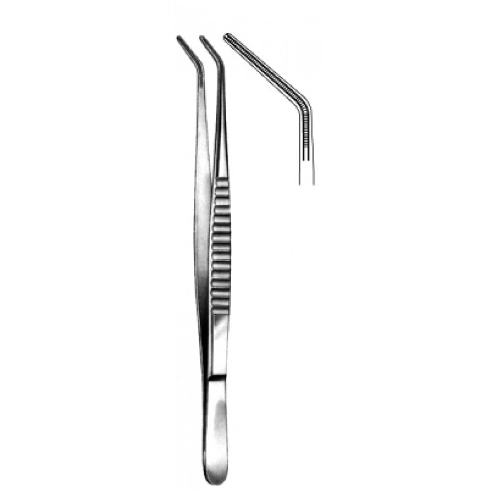 DeBakey Atraumatic Tissue Forceps 2mm Angled. 30cm – Surgix Instruments