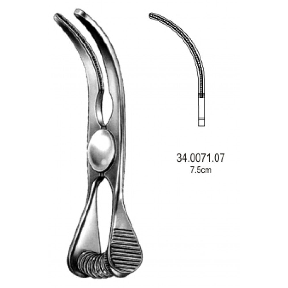Glover Atraumatic Bulldog clamp Curved 6.5cm – Surgix Instruments