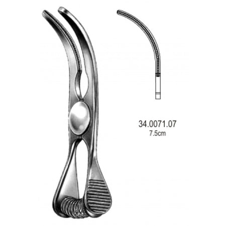 Glover Atraumatic Bulldog clamp Curved 6.5cm – Surgix Instruments