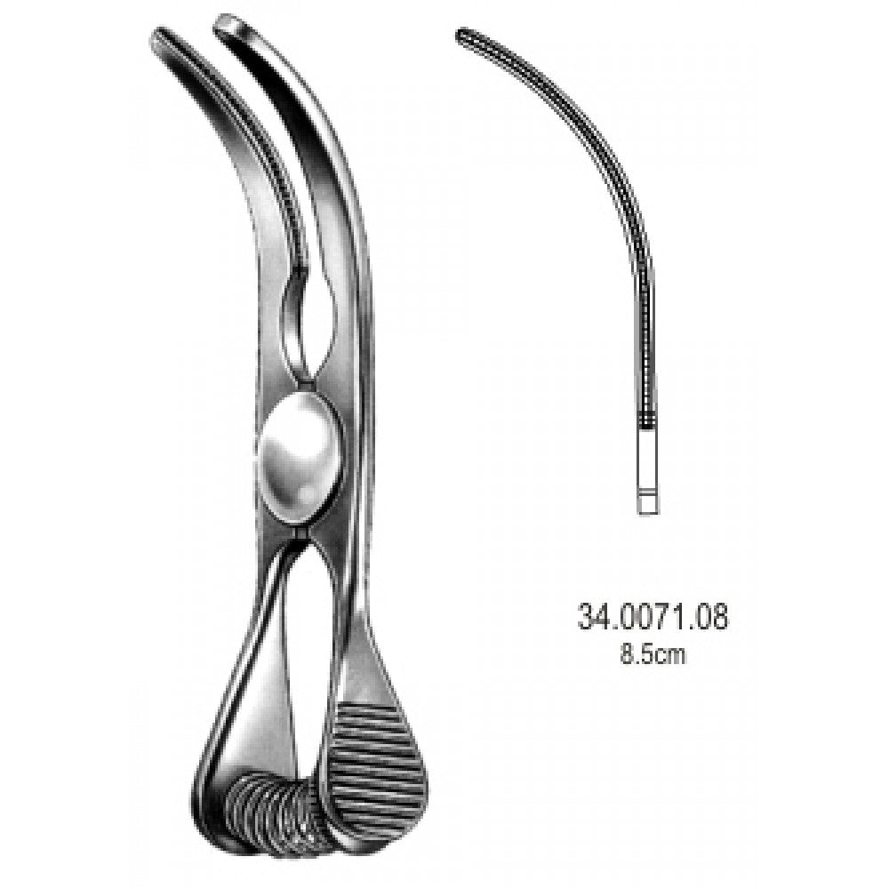 Glover Atraumatic Bulldog clamp Curved 8.5cm – Surgix Instruments