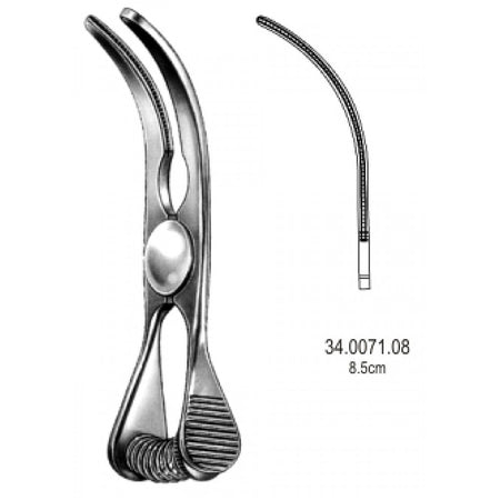 Glover Atraumatic Bulldog clamp Curved 8.5cm – Surgix Instruments
