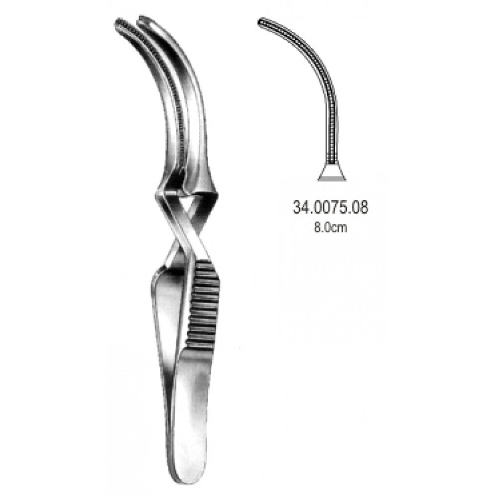 DeBakey Bulldog clamp Atraumatic Curved 30mm, 8cm – Surgix Instruments