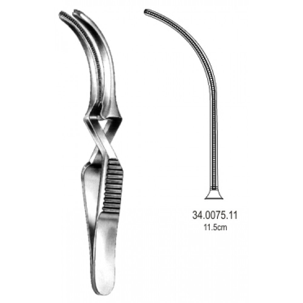 DeBakey Bulldog clamp Atraumatic Curved 12cm – Surgix Instruments