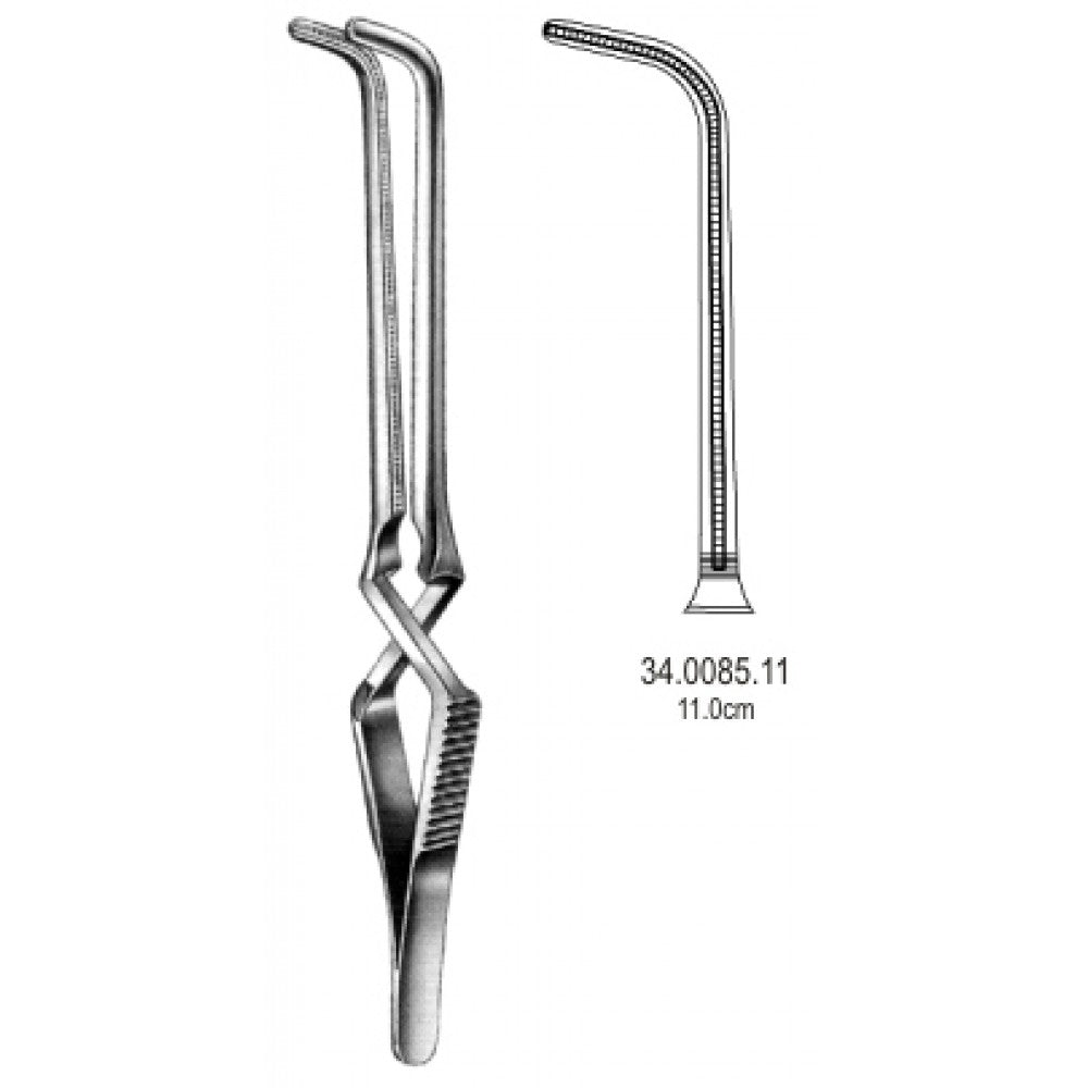 Gregory soft Atraumatic Bulldog Clamp Angled. 11cm – Surgix Instruments