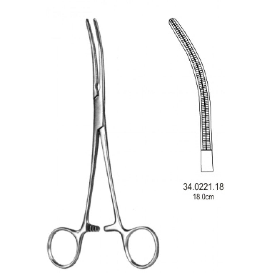 DeBakey Pean Atraumatic Artery Forceps Curved 18cm – Surgix Instruments