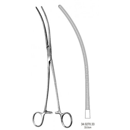 DeBakey Aortic Aneurysm Clamp Atraumatic 33cm – Surgix Instruments
