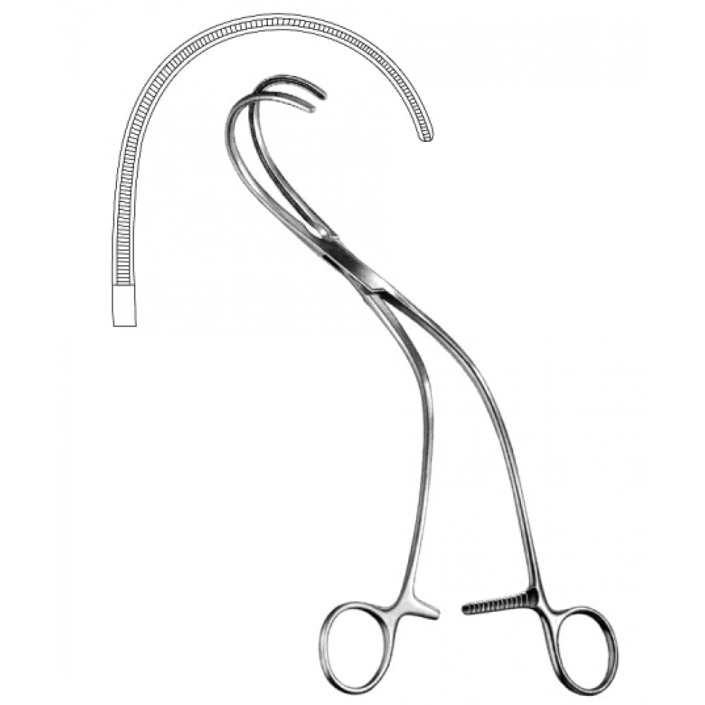 Weber Atraumatic Aortic Clamp left 26cm – Surgix Instruments