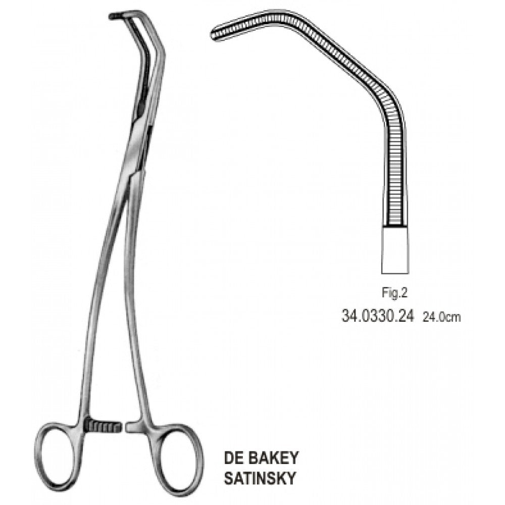 Debakey Satinsky Vena Cava Clamp 24cm Fig.2 – Surgix Instruments