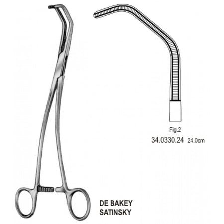 Debakey Satinsky Vena Cava Clamp 24cm Fig.2 – Surgix Instruments