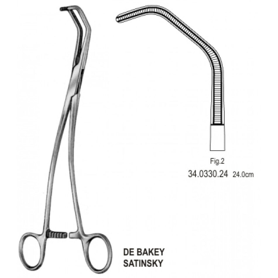 Debakey Satinsky Vena Cava Clamp 24cm Fig.2 – Surgix Instruments