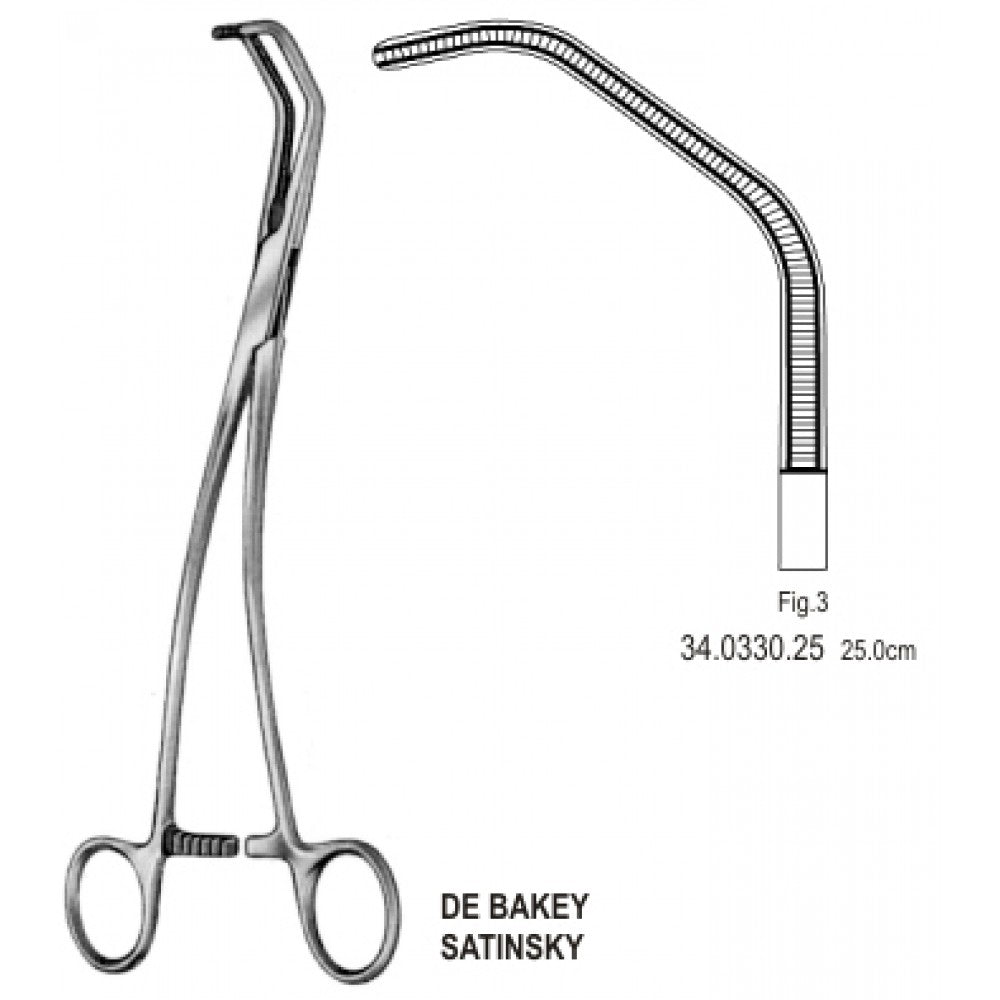 Debakey Satinsky Vena Cava Clamp 25cm Fig.3 – Surgix Instruments