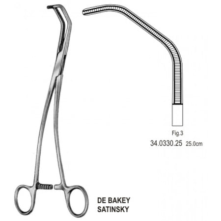 Debakey Satinsky Vena Cava Clamp 25cm Fig.3 – Surgix Instruments