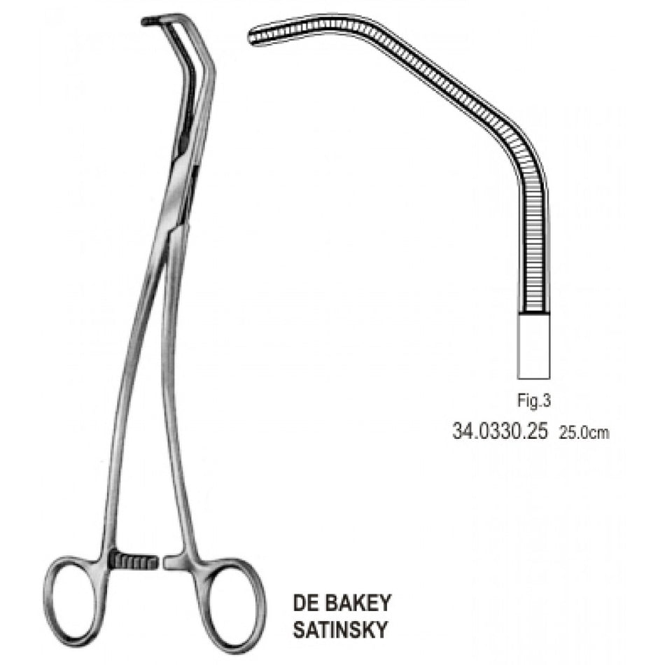 Debakey Satinsky Vena Cava Clamp 25cm Fig.3 – Surgix Instruments