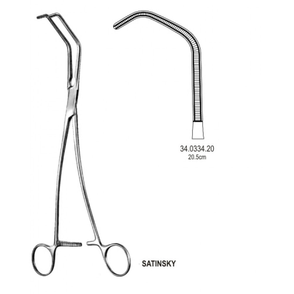 Satinsky Vena Cava Atraumatic Forceps 20cm – Surgix Instruments