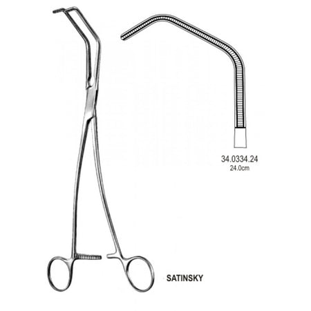 Satinsky Vena Cava Atraumatic Forceps 24cm – Surgix Instruments