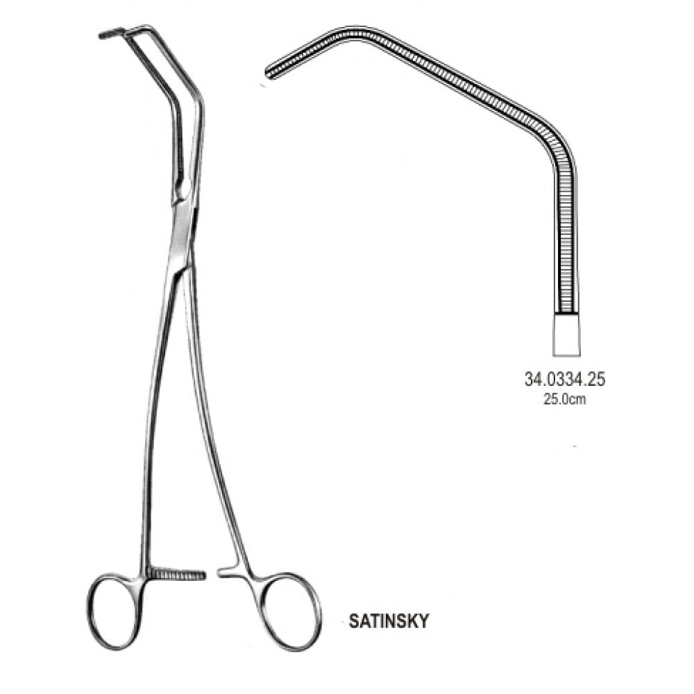 Satinsky Vena Cava Atraumatic Forceps 25cm – Surgix Instruments