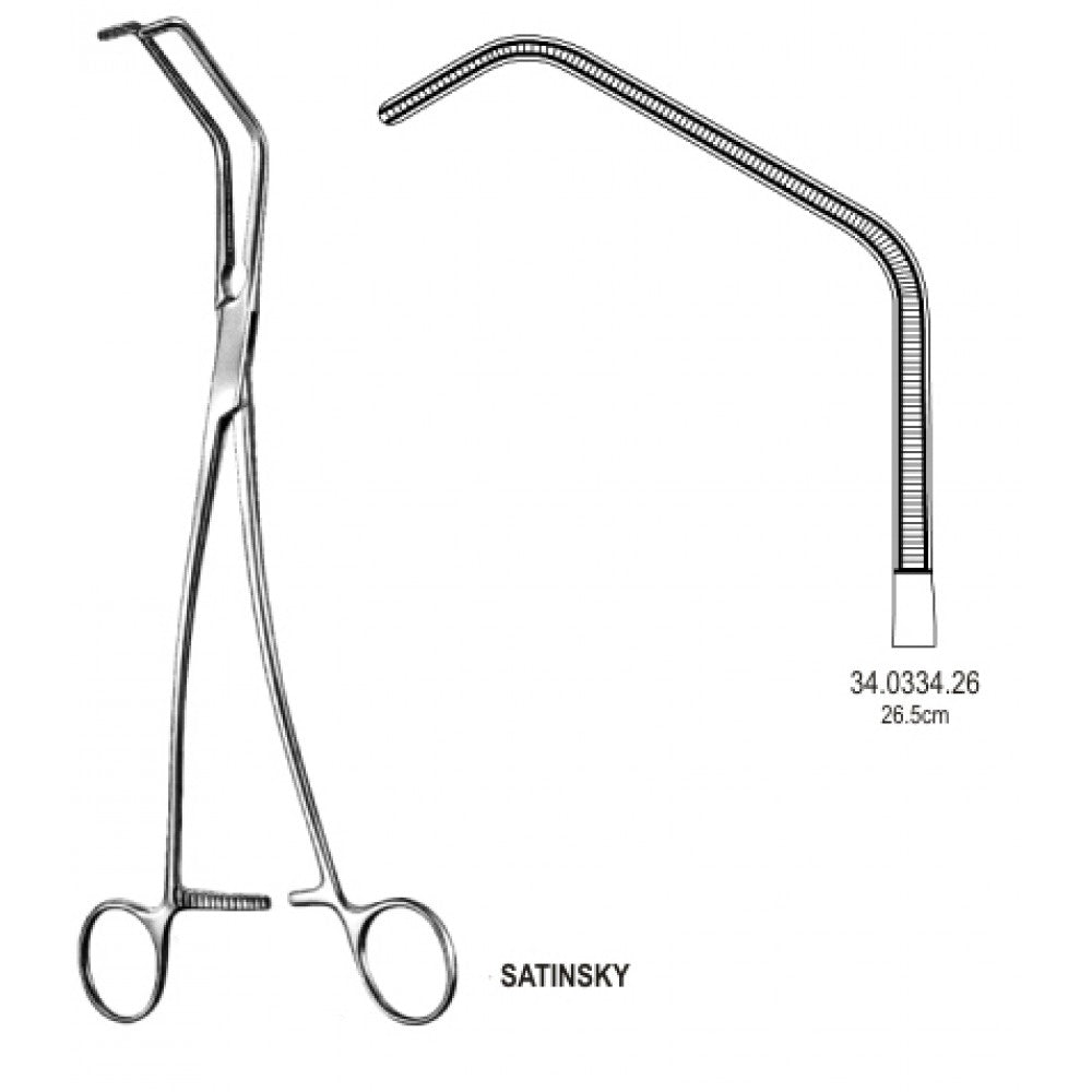 Satinsky Vena Cava Atraumatic Forceps 26.5cm – Surgix Instruments