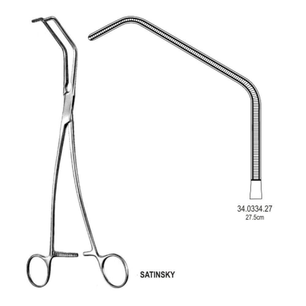 Satinsky Vena Cava Atraumatic Forceps 27.5cm – Surgix Instruments