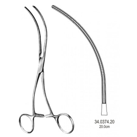 DeBakey Peripheral Vascular Clamp S, Curved 20cm – Surgix Instruments