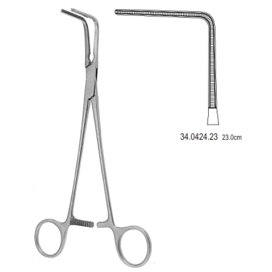Lees Bronchus Clamp Atraumatic right angle 23cm – Surgix Instruments