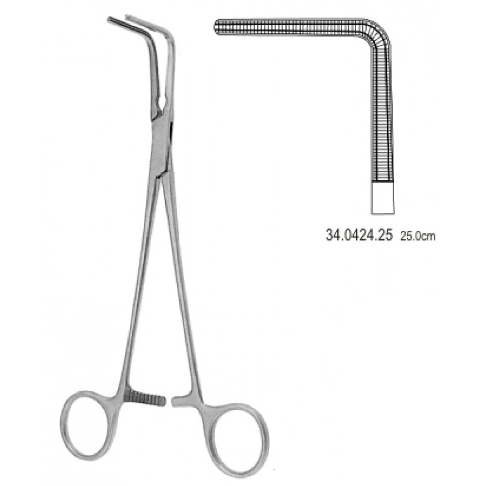 Lees Bronchus Clamp Atraumatic right angle 25cm – Surgix Instruments