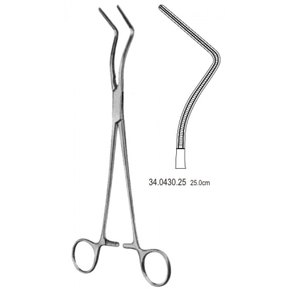 Lees Bronchus Clamp Atraumatic angle 25cm – Surgix Instruments