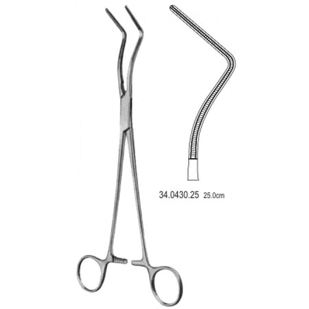 Lees Bronchus Clamp Atraumatic angle 25cm – Surgix Instruments