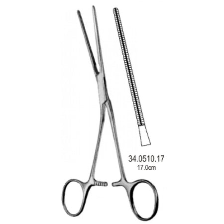 Cooley Patent Ductus Clamp Atraumatic Angled. 17cm – Surgix Instruments