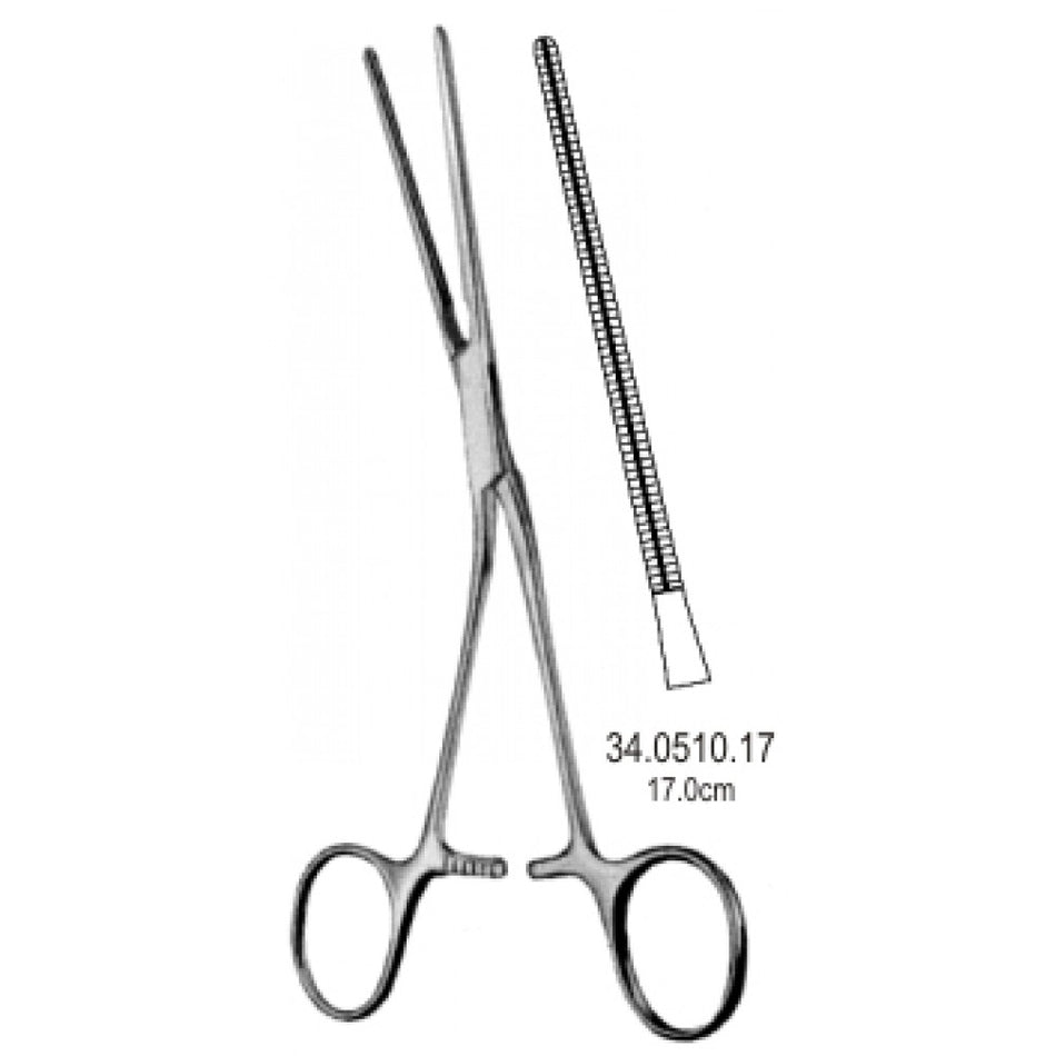Cooley Patent Ductus Clamp Atraumatic Angled. 17cm – Surgix Instruments