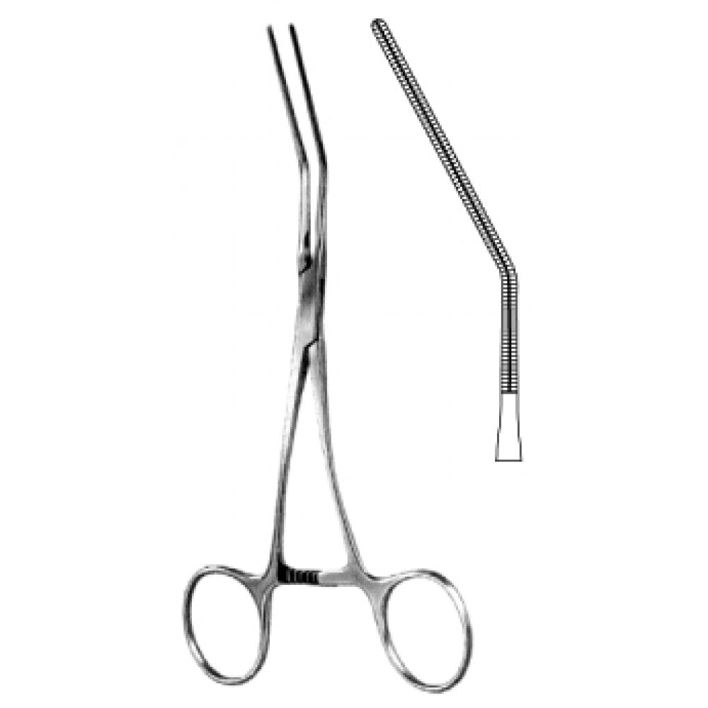 Pediatric Atraumatic Clamp very del. Angled. 16cm – Surgix Instruments