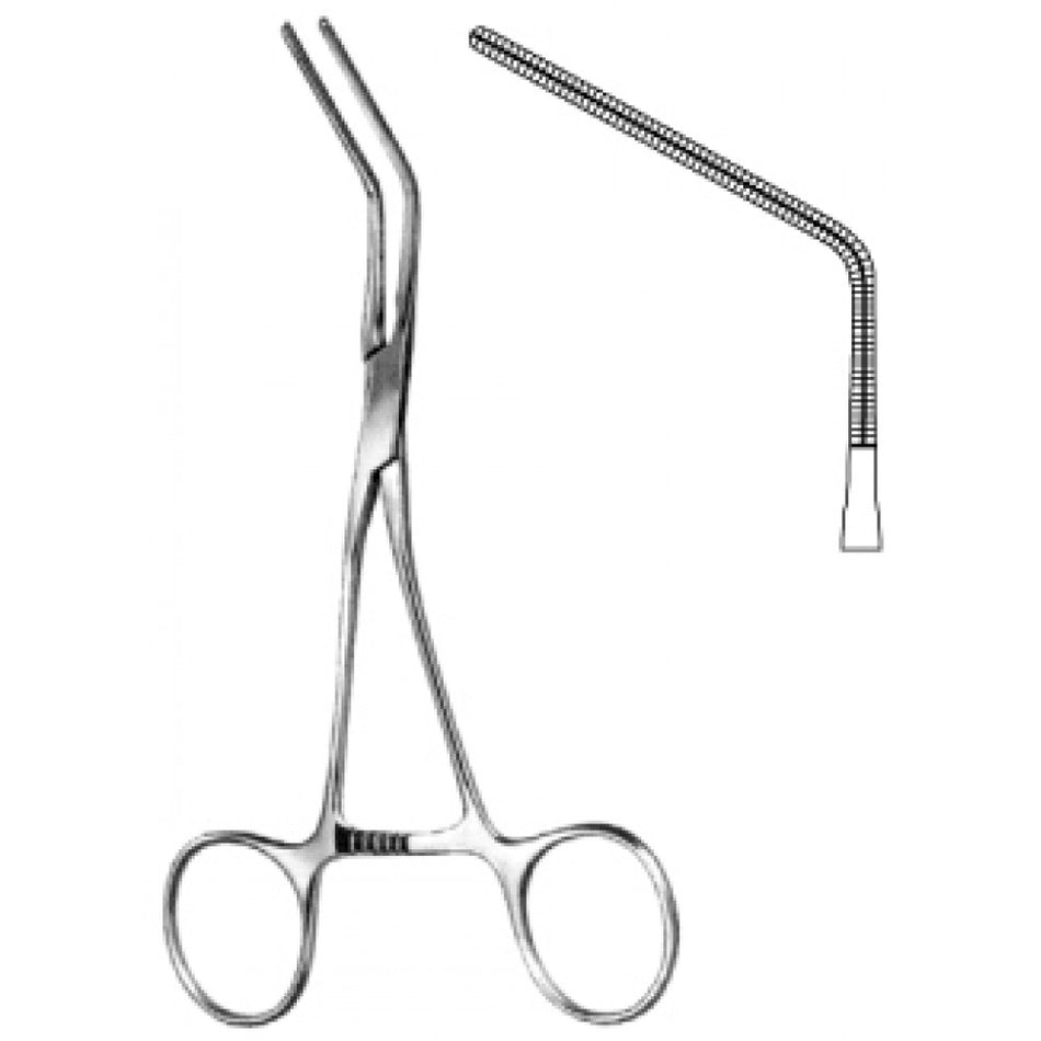 Pediatric Atraumatic Clamp very del. Angled. 15cm – Surgix Instruments