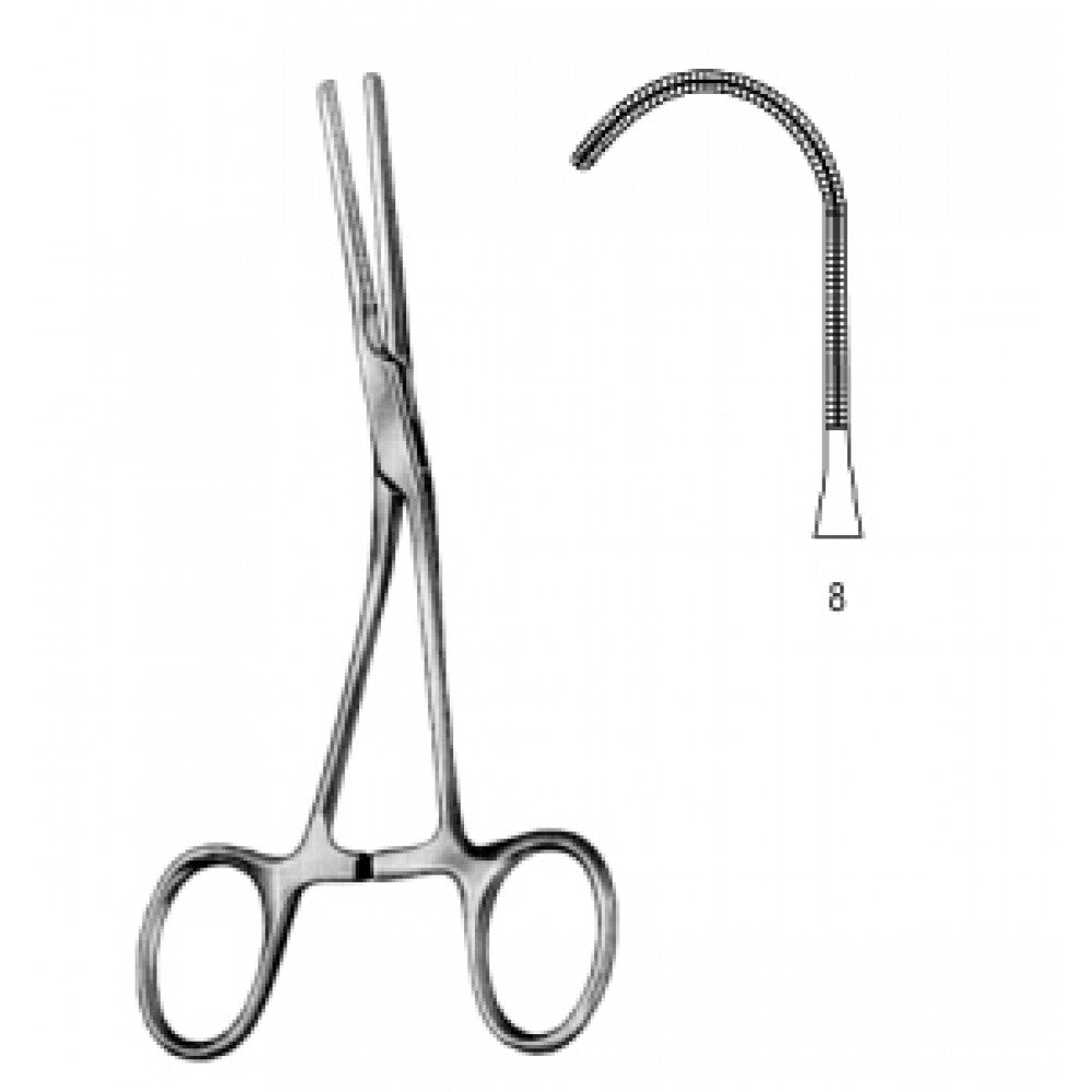Neonatal and Pedi. Clamp Angled. deli.Fig.8 14cm – Surgix Instruments