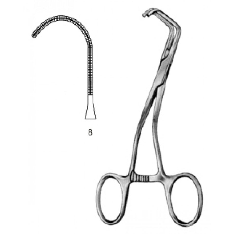 Neonatal and Pedi. Clamp Curved deli. Fig.8 14cm – Surgix Instruments
