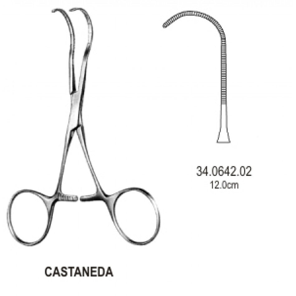 Castaneda Neonatal clamp very deli. Curved 12cm – Surgix Instruments