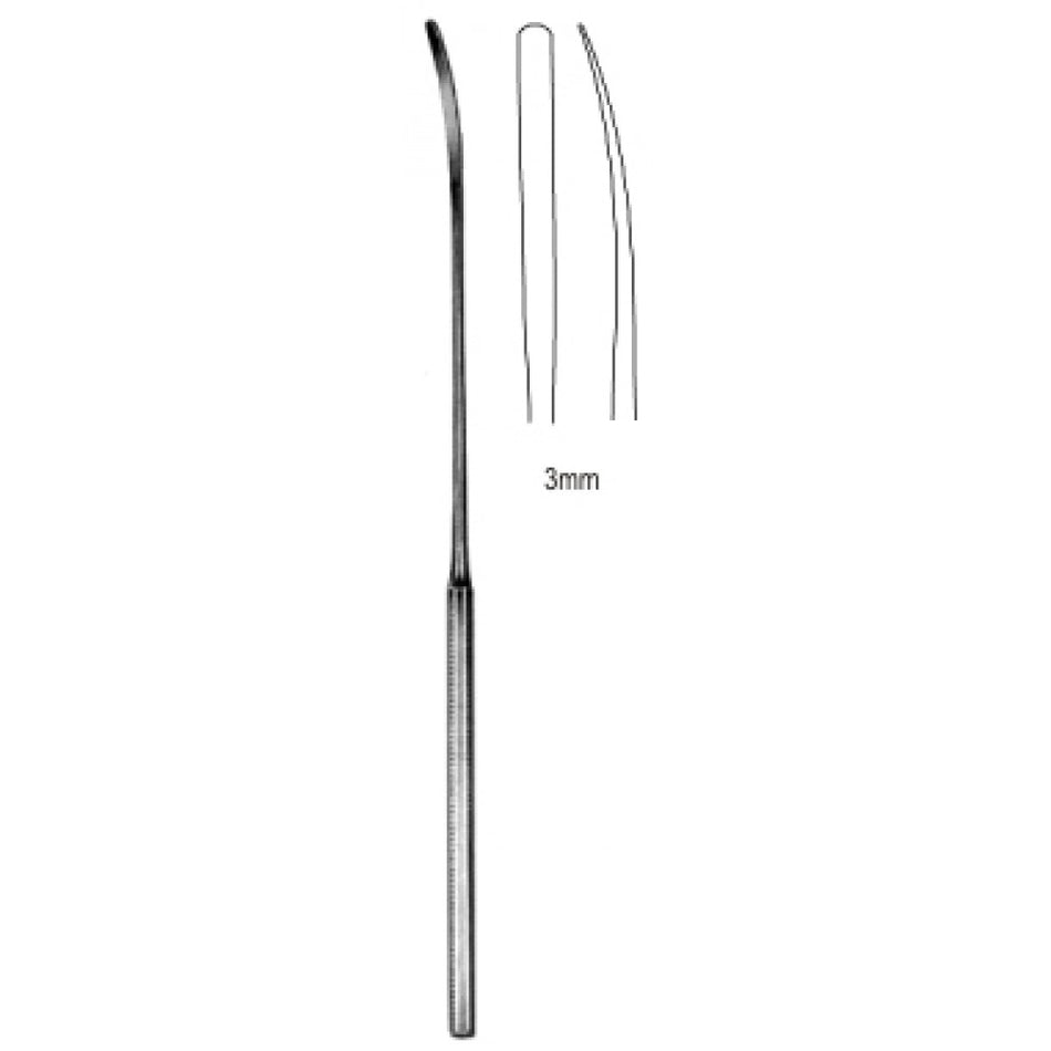 Vascular Spatula S/E 3mm, blunt 21.5cm – Surgix Instruments