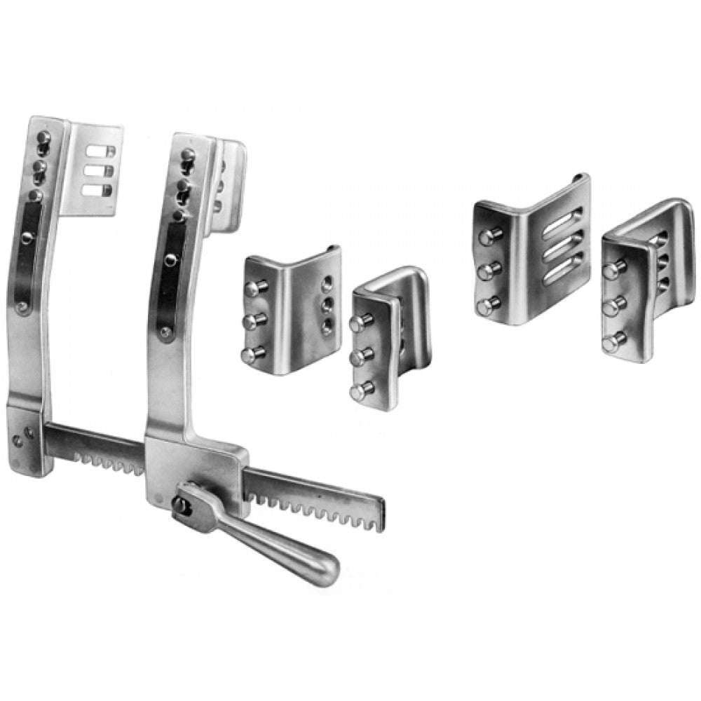 Burford Rib Spreader 47x62x260mm, 65x62x260mm Alum. with 2 pairs of blades – Surgix Instruments Thoracic & Lung Surgery Instrument, SKU 36.7502.02