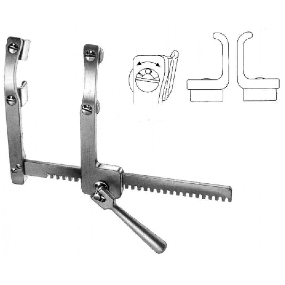Morse-Favaloro Rib Spreader 20x20x155mm Alum – Surgix Instruments Thoracic & Lung Surgery Instrument, SKU 36.7510.02