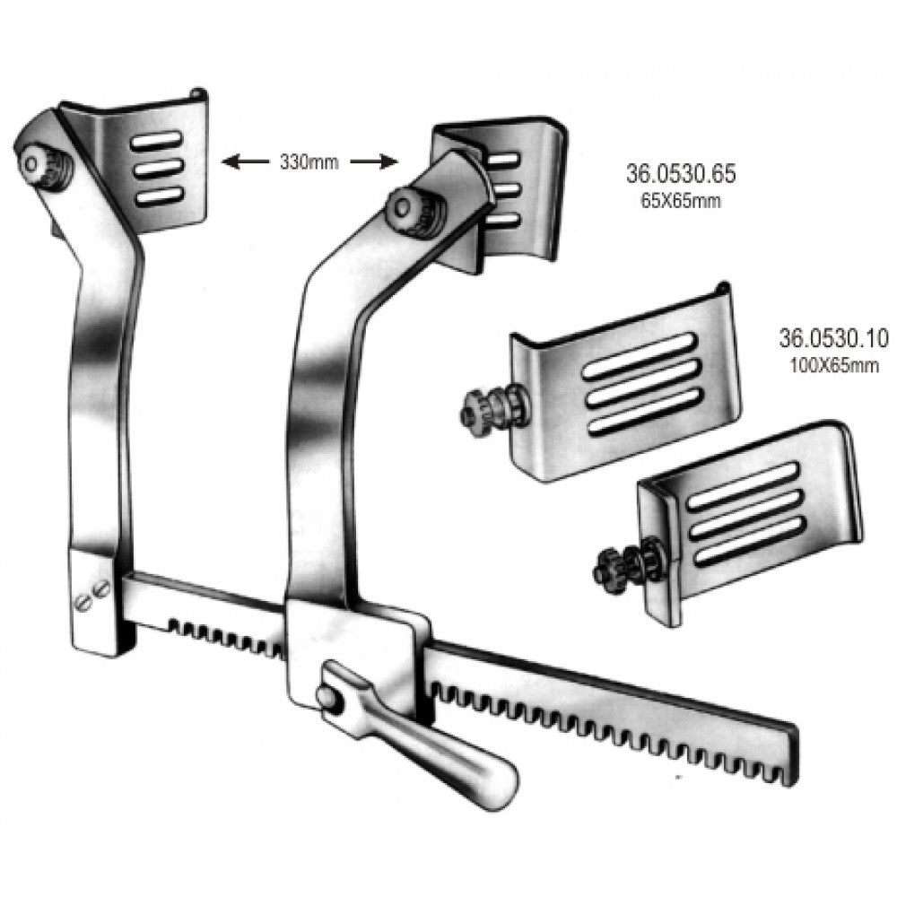 Blade for Braastad Retractor 65x65mm pair – Surgix Instruments Thoracic & Lung Surgery Instrument, SKU 36.0530.65