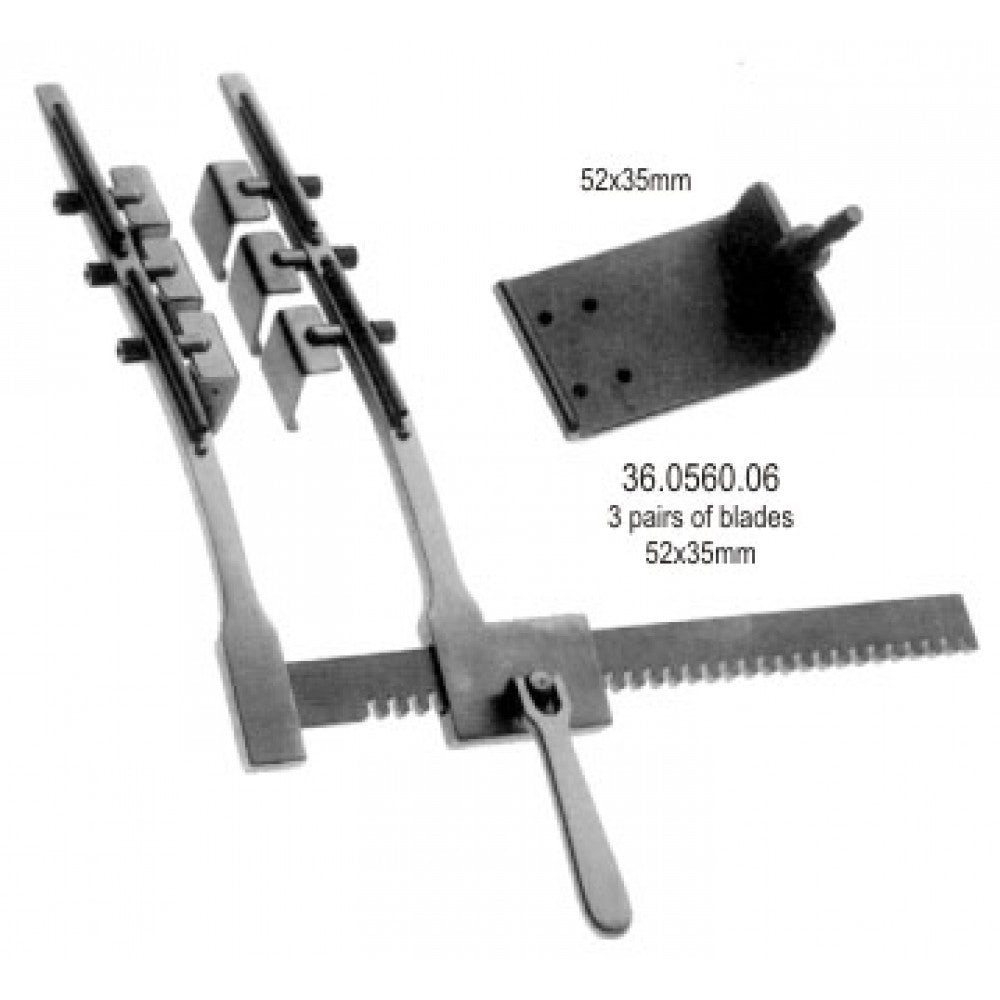 Blades only for Ankeney Sternal Retractor 3 pairs of blades – Surgix Instruments Thoracic & Lung Surgery Instrument, SKU 36.0560.06