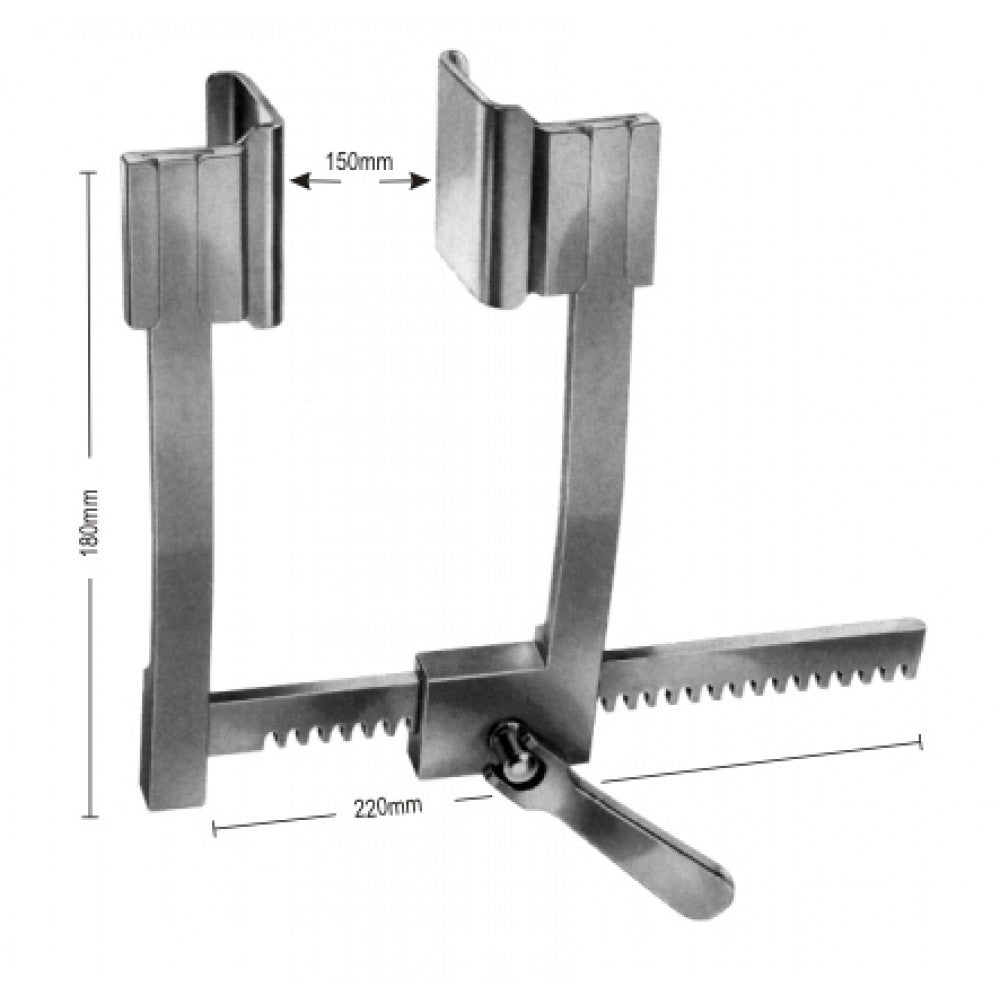 DeBakey Rib Spreader only 180x220mm – Surgix Instruments Thoracic & Lung Surgery Instrument, SKU 36.0640.22