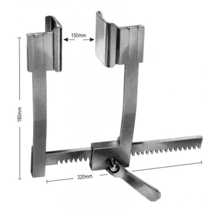 DeBakey Rib Spreader only 180x220mm – Surgix Instruments Thoracic & Lung Surgery Instrument, SKU 36.0640.22
