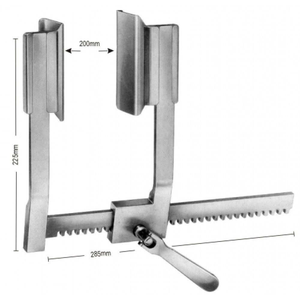 DeBakey Rib Spreader only 225x285mm – Surgix Instruments Thoracic & Lung Surgery Instrument, SKU 36.0642.28
