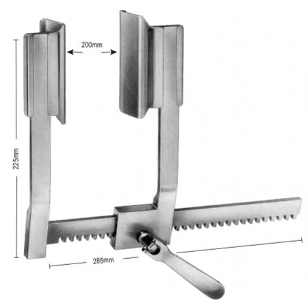 DeBakey Rib Spreader only 225x285mm – Surgix Instruments Thoracic & Lung Surgery Instrument, SKU 36.0642.28