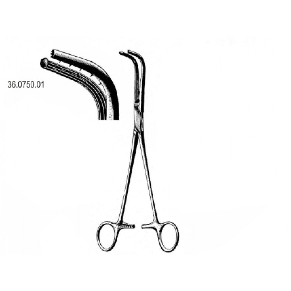 Sarot Bronchus Clamp left 23cm – Surgix Instruments Thoracic & Lung Surgery Instrument, SKU 36.0750.01